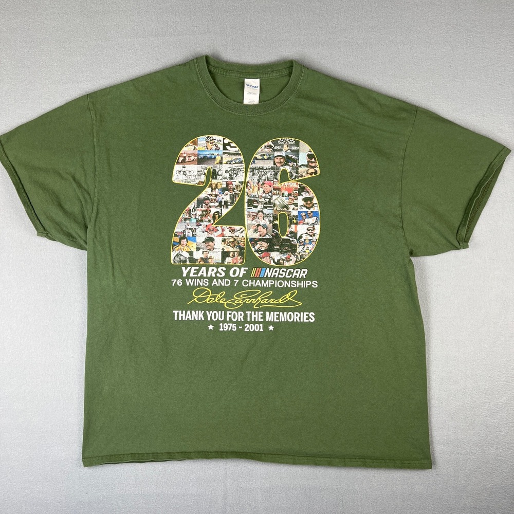 Dale Earnhardt Racing T Shirt Fits XL 26 Years‎ of NASCAR Thank You Memorial Tee